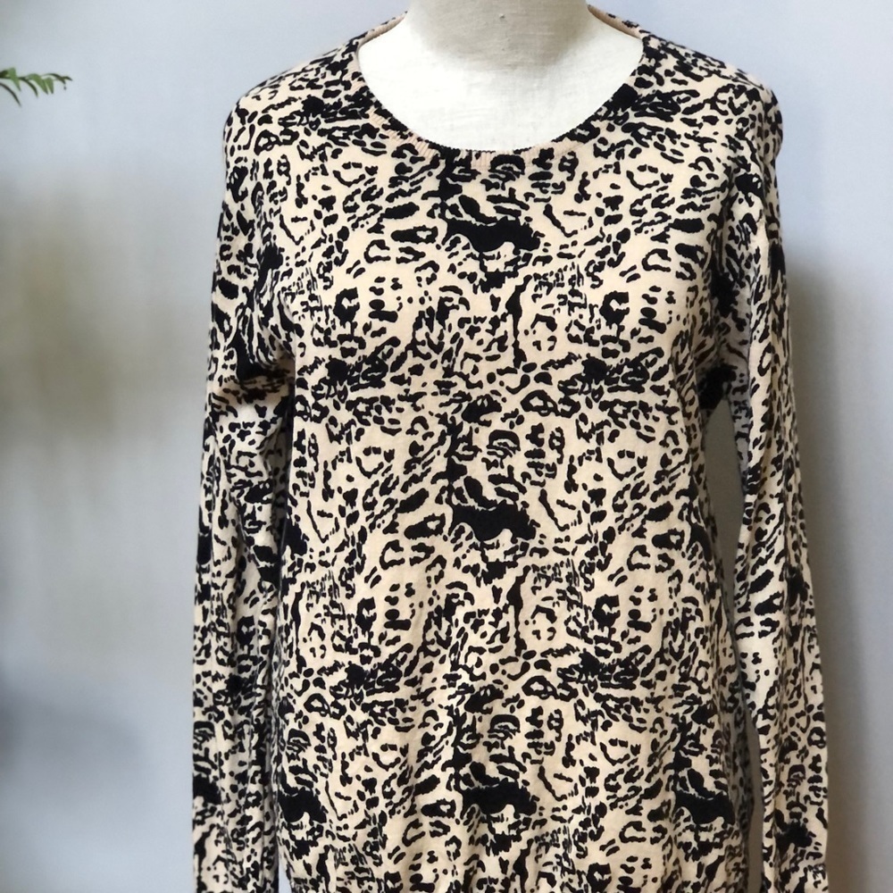 𝅺TOPSHOP Tribal‎ Abstract Sweater Blouse Long Sleeve Size 12